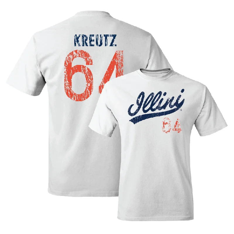 Football Jersey Best Performance-White Script Comfort Colors Tee   - Josh Kreutz