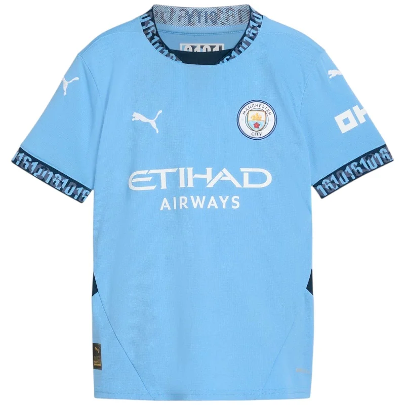 Football Jersey Exclusive Design-Puma Manchester City Football 2024/25 Short Sleeved Kids Home Jersey