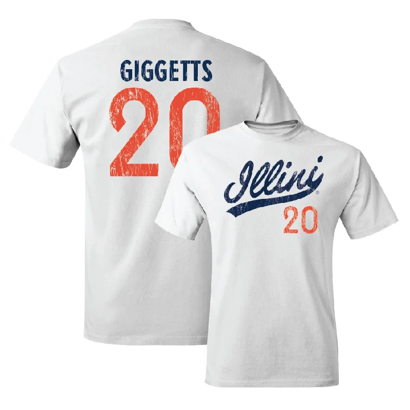 Football Jersey With A Modern Twist-White Script Comfort Colors Tee    - Morrison Giggetts