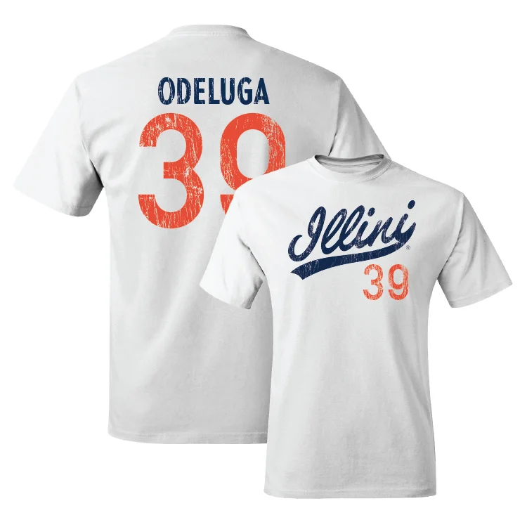 Football Jersey With Patterns-White Script Comfort Colors Tee - Kenenna Odeluga #39