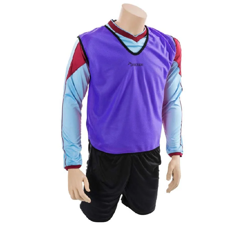 Football Jersey Ideal For Warm Weather-Precision Adult Mesh Train Bib Purple