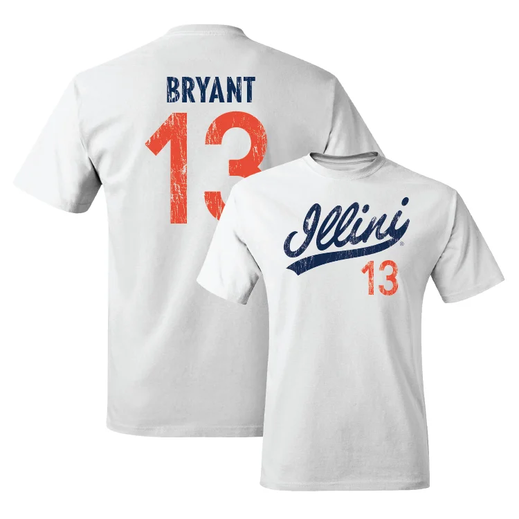 Football Jersey Color Block-White Script Comfort Colors Tee - Pat Bryant #13