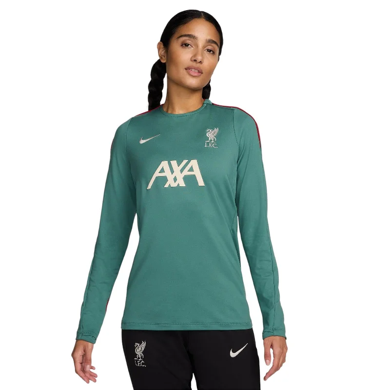 Football Jersey Green And White-Nike Liverpool F.C. 2024 Womens Strike Dri-FIT Football Crew Top