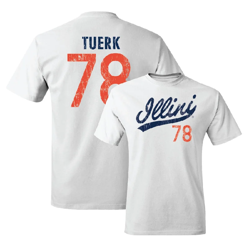 Football Jersey High School Team-White Script Comfort Colors Tee  - Eddie Tuerk