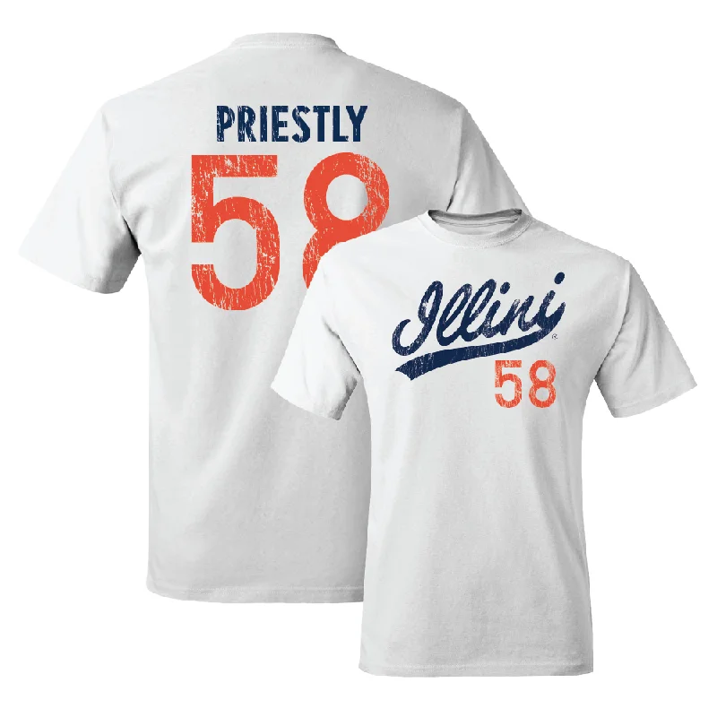 Football Jersey Loved By Athletes-White Script Comfort Colors Tee    - Melvin Priestly