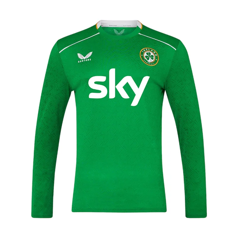 Football Jersey Slim Fit-Castore FAI 2024 Home Long-Sleeve Jersey