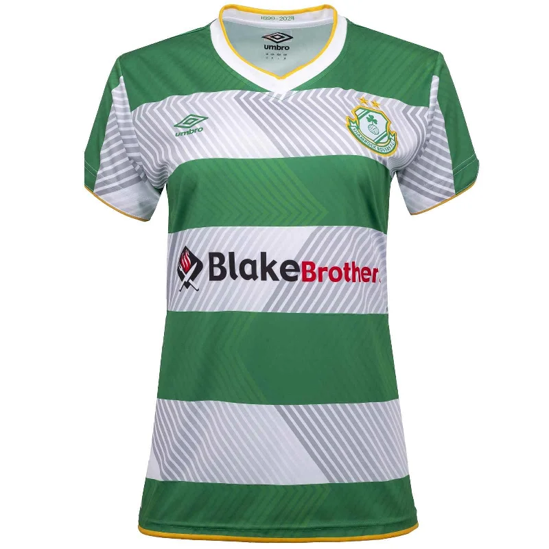 Football Jersey Training Gear-Umbro Shamrock Rovers Home Jsy Wmn 24 Gn