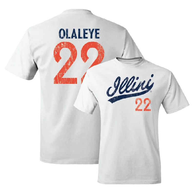 Football Jersey For Women-White Script Comfort Colors Tee    - Petey Olaleye