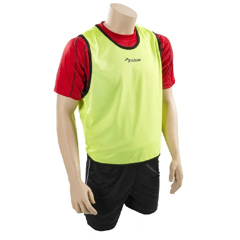 Football Jersey With Signature Logo-Precision Kids Mesh Train Bib Yellow