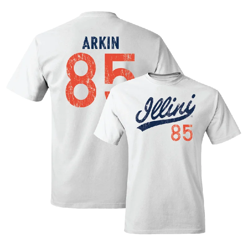 Football Jersey Team Edition-White Script Comfort Colors Tee    - Tanner Arkin