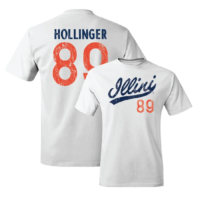 Football Jersey Set-White Script Comfort Colors Tee    - Tanner Hollinger