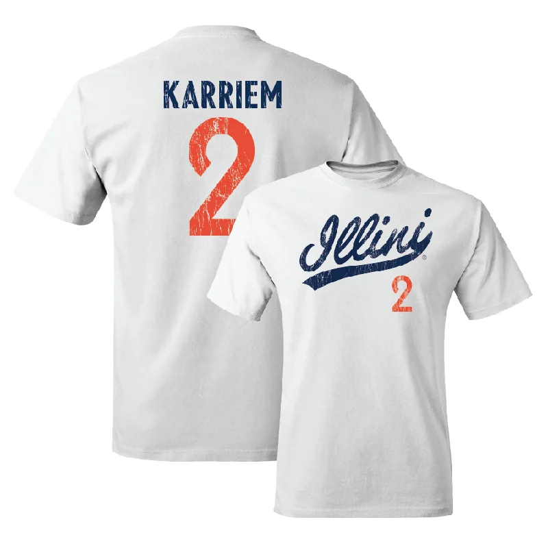 Football Jersey Slim Fit-White Script Comfort Colors Tee    - Saboor Karriem