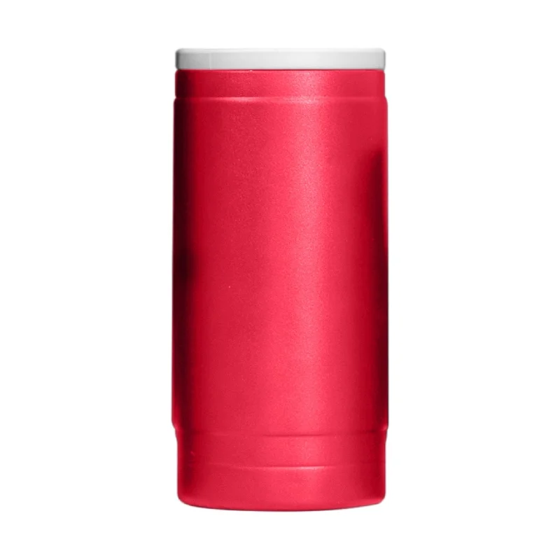 Team Mug Limited Edition-Plain Red 12oz Powder Coat Slim Can Coolie