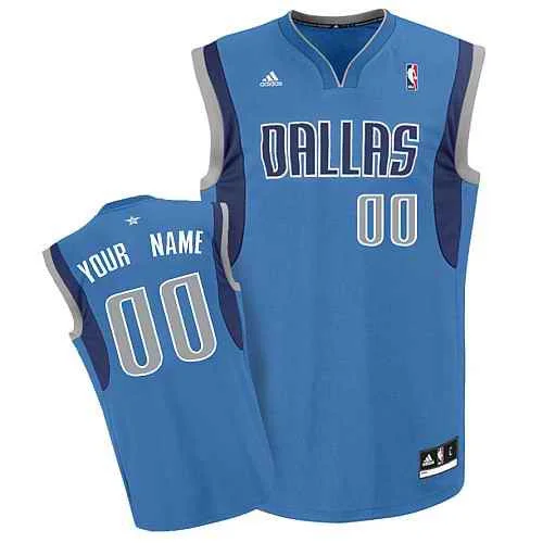 Basketball Jersey Classic Basketball Theme-Dallas Mavericks Custom Lt blue Road Basketball Jersey