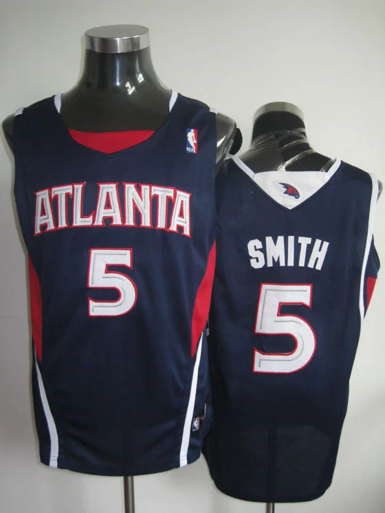 Basketball Jersey Neon Colors-Hawks 5 Josh Smith Navy Basketball Jerseys