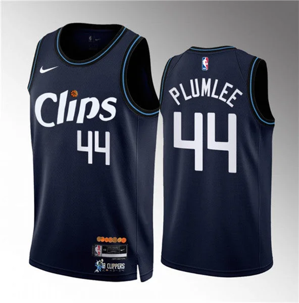 Basketball Jersey Comfortable All-Day Wear-Men's Los Angeles Clippers #44 Mason Plumlee Navy 2023/24 City Edition Stitched Basketball Jersey