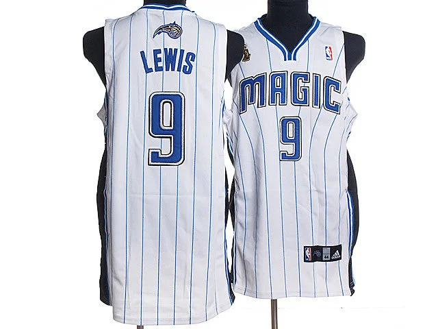 Basketball Jersey With Signature Logo-Magic 9 LEWIS White Basketball Jerseys