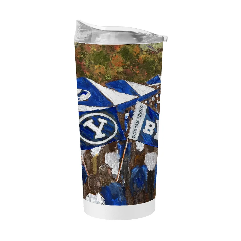 Team Mug With Signature Style-Brigham Young 20oz Collector Powder Coat Tumbler