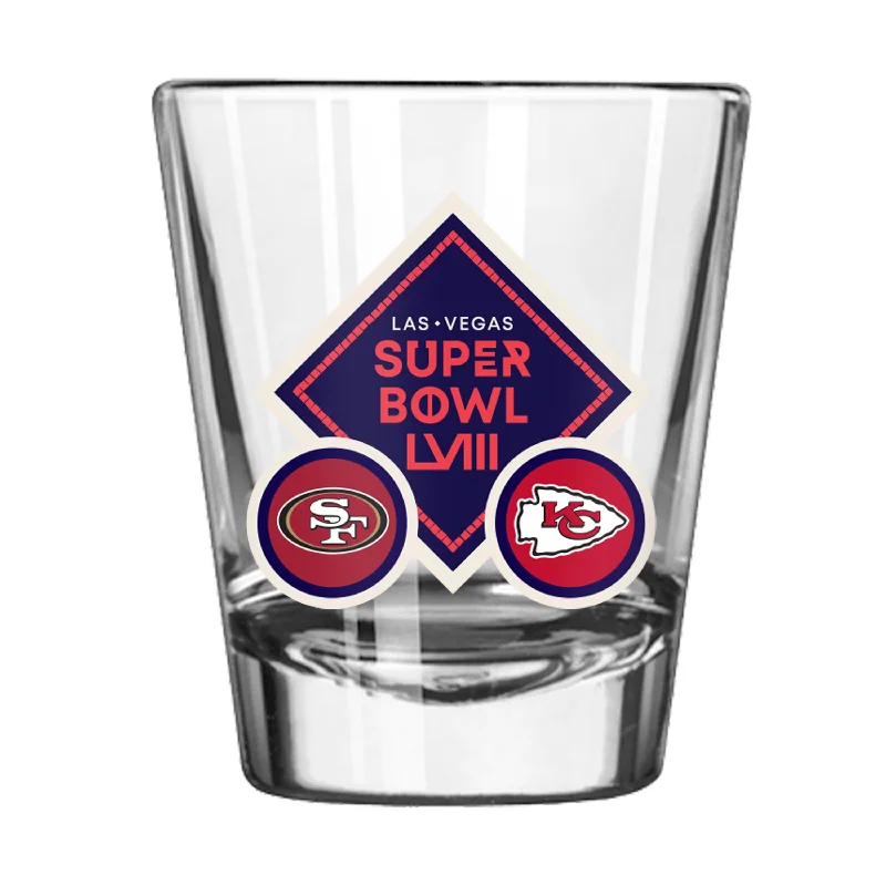 Team Mug For Events-Super Bowl 58 2oz Dueling Shot Glass