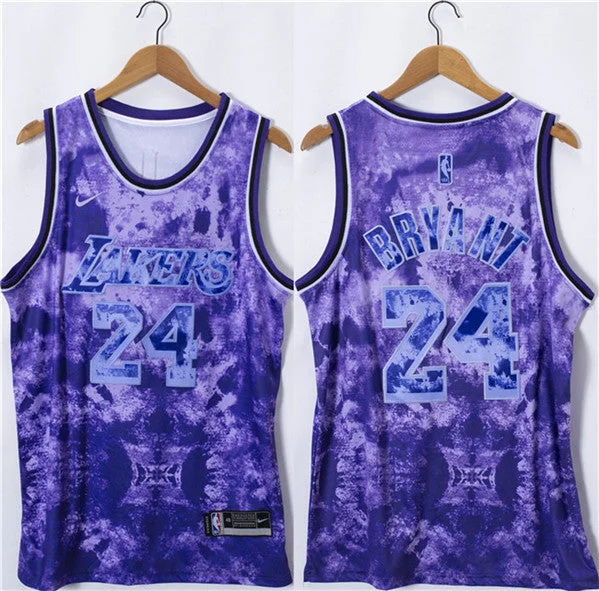 Basketball Jersey UV Protection-Men's Los Angeles Lakers #24 Kobe Bryant 2023 Purple Stitched Basketball Basketball Jersey