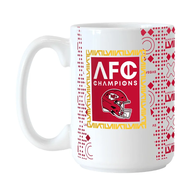 Team Mug Eco-Friendly-Kansas City Chiefs 15oz AFC Conference Champs Roster Sublimated Mug