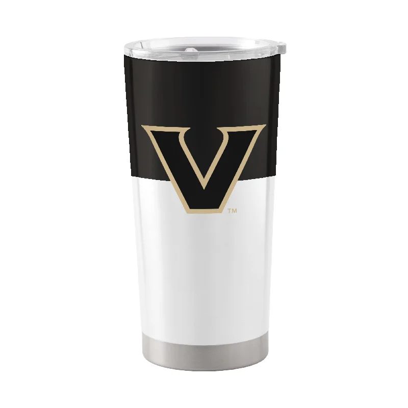 Team Mug For Tea Drinkers-Vanderbilt 20oz Colorblock Stainless Tumbler