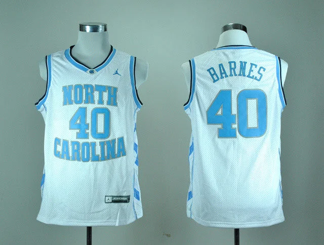 Basketball Jersey Urban Fashion-North Carolina Tar Heels Harrison Barnes 40 White Basketball Jerseys