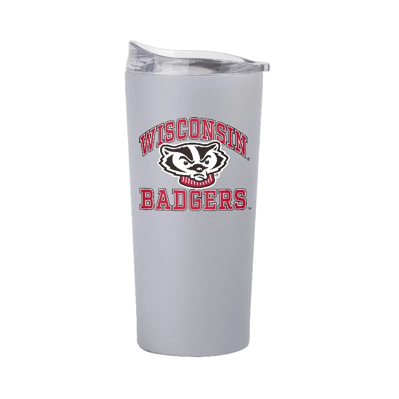 Team Mug For Coffee Lovers-Wisconsin 20oz Athletic Powder Coat Tumbler