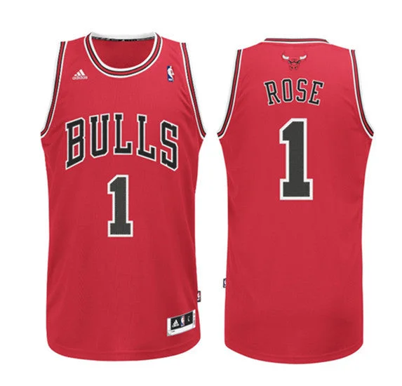 Basketball Jersey Durable Stitching-Men's Chicago Bulls #1 Derrick Rose Red Stitched Basketball Jersey