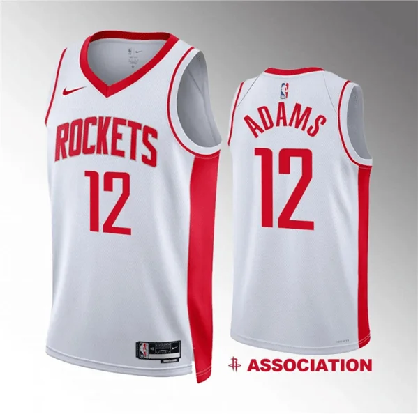 Basketball Jersey Wholesale Price-Men's Houston Rockets #12 Steven Adams White Association Edition Stitched Basketball Jersey