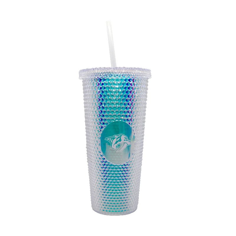 Team Mug Custom Design-Nashville Predators 24oz Iridescent Studded Tumbler