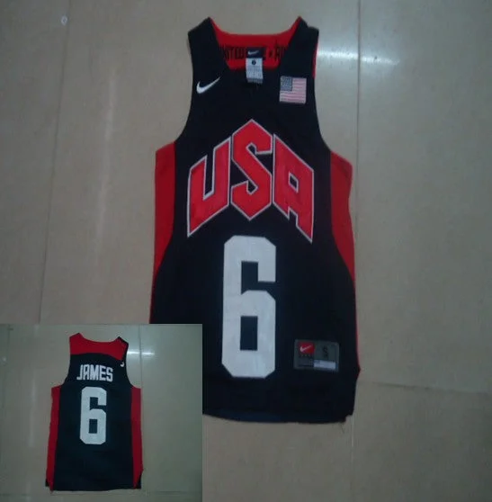 Basketball Jersey Fashionable-USA 6 James Blue 2012 Kids Basketball Jerseys