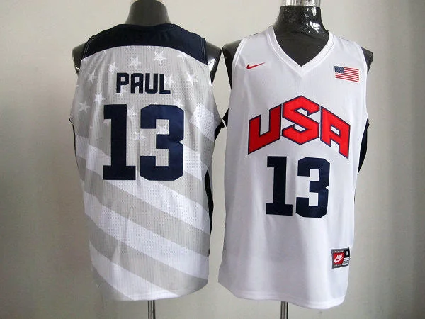 Basketball Jersey Professional Quality-USA 13 Paul White 2012 Basketball Jerseys