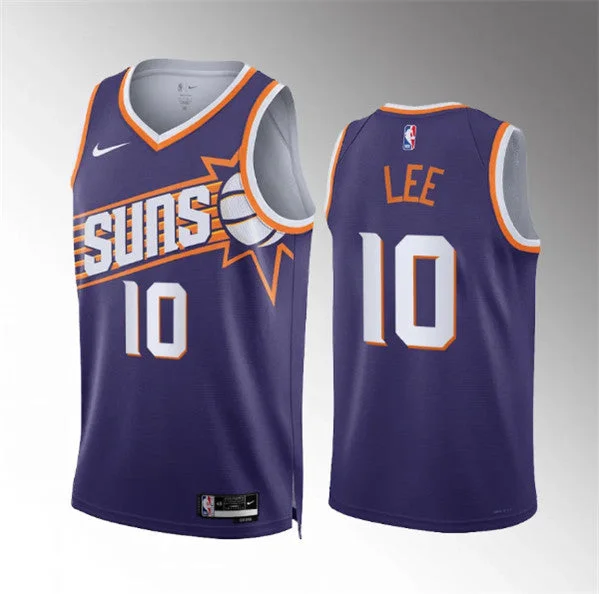 Basketball Jersey Loved By Athletes-Men's Phoenix Suns #10 Damion Lee Purple Icon Edition Stitched Basketball Basketball Jersey