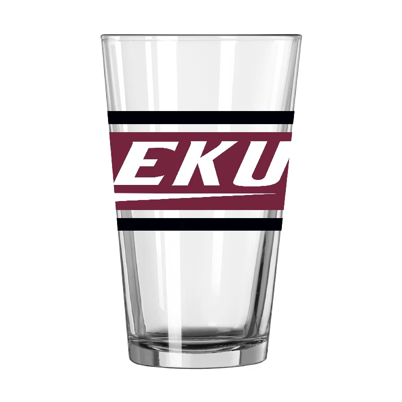 Team Mug For Restaurants-Eastern Kentucky 16oz Stripe Pint Glass