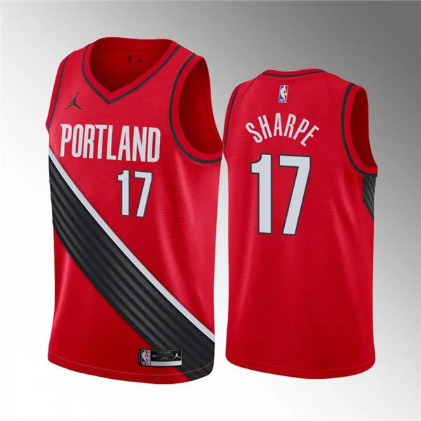 Basketball Jersey Gym-Ready-Men's Portland Trail Blazers #17 Shaedon Sharpe Red Statement Edition Stitched Basketball Basketball Jersey