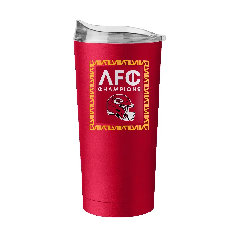 Team Mug For Hot Drinks-Kansas City Chiefs 20oz AFC Conference Champs Powder Coat Tumbler