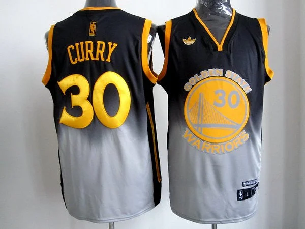 Basketball Jersey Fashionable-Warriors 30 Curry Black&Grey Basketball Jerseys