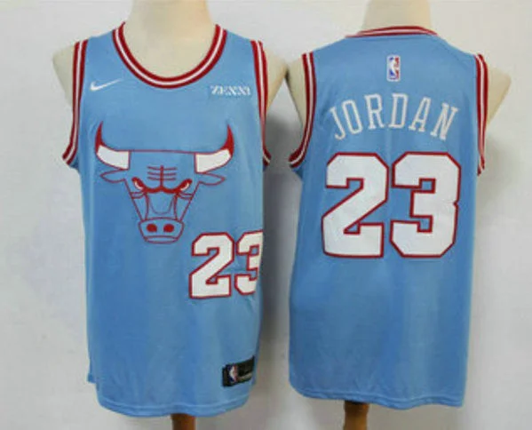 Basketball Jersey Affordable Price-Men's Chicago Bulls #23 Michael Jordan Light Blue Stitched Basketball Basketball Jersey