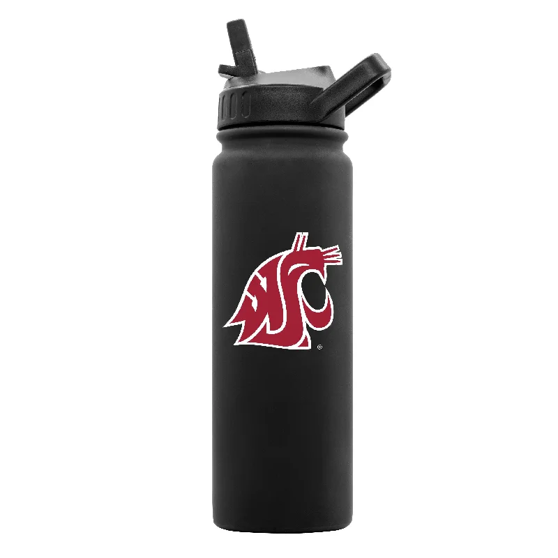 Team Mug Small And Cute-Washington State 24oz Black Soft Touch Dbl Wall Btl