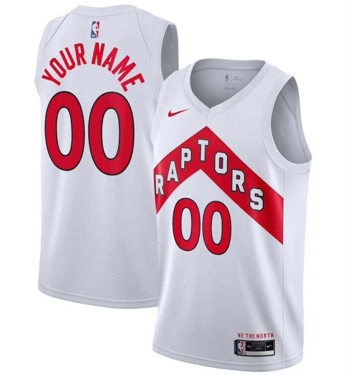 Basketball Jersey Breathable And Flexible-Men's Toronto Raptors Active Player Custom White Association Edition Stitched Basketball Basketball Jersey