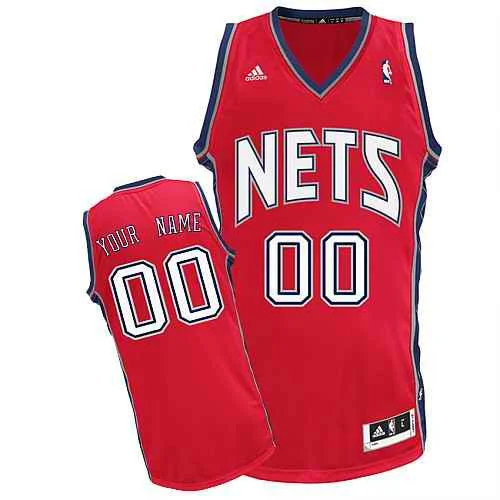 Basketball Jersey Reversible-New Basketball Jersey Nets Custom Swingman red Road Basketball Jersey