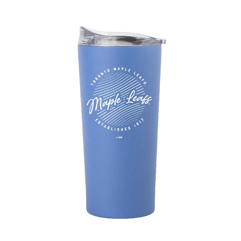 Team Mug With Cartoon Characters-Toronto Maple Leafs 20oz Retro Script Arctic Powder Coat Tumbler