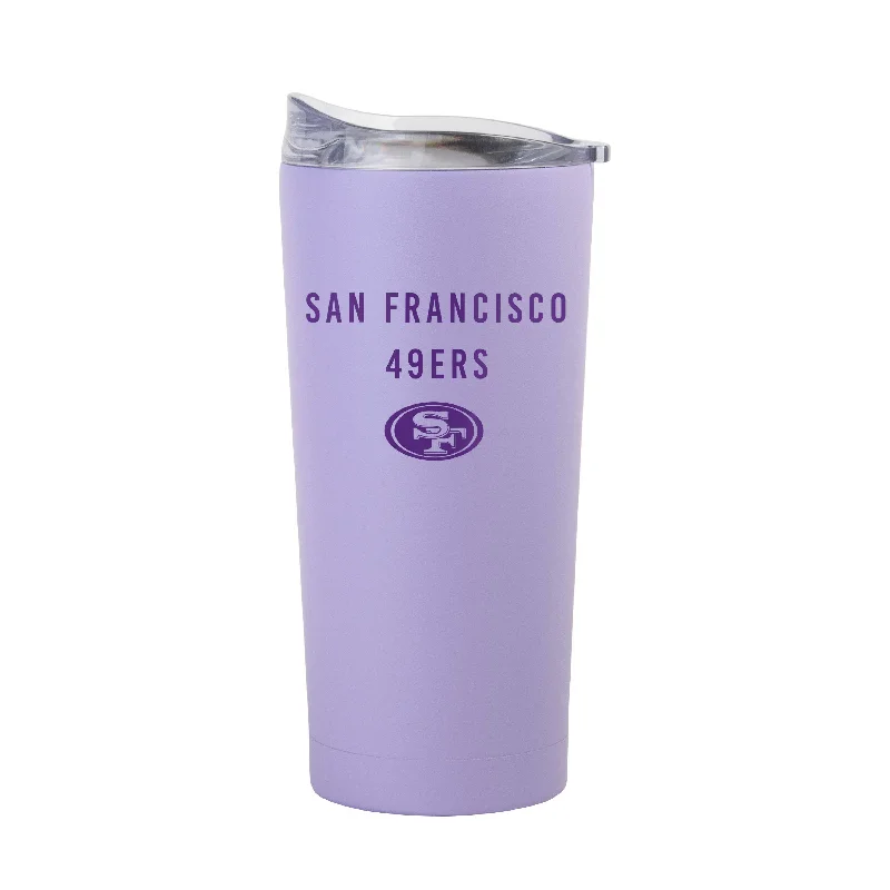 Team Mug With Abstract Art-San Francisco 49ers 20oz Tonal Lavender Powder Coat Tumbler