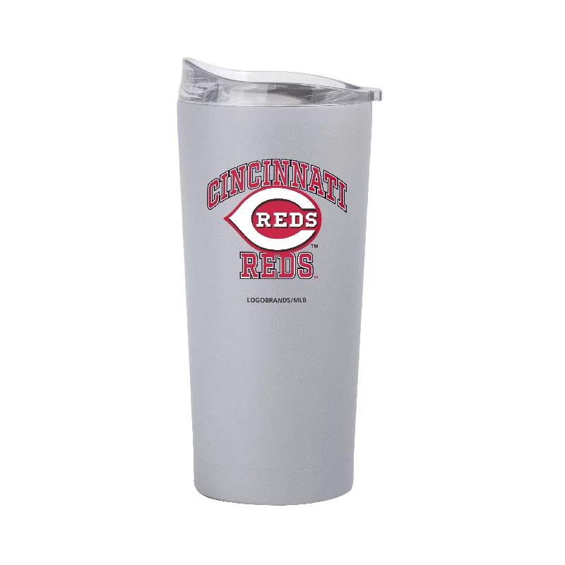 Team Mug With Inspirational Messages-Cincinnati Reds 20oz Athletic Powder Coat Tumbler