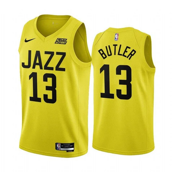 Basketball Jersey Camouflage-Men's Utah Jazz #13 Jared Butler Yellow 2022/23 Association Edition Stitched Basketball Basketball Jersey