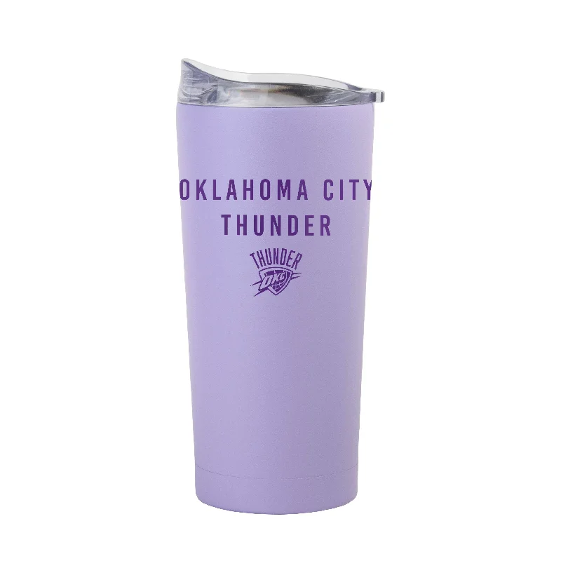 Team Mug For Clubs-Oklahoma City Thunder 20oz Tonal Lavender Powder Coat Tumbler