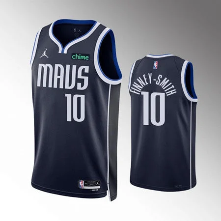 Basketball Jersey Custom Tailored-Men's Dallas Mavericks #10 Dorian Finney-Smith Navy Statement Edition Stitched Basketball Basketball Jersey