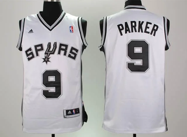 Basketball Jersey High-Performance Wear-Spurs 9 Tony Parker White Basketball Jerseys