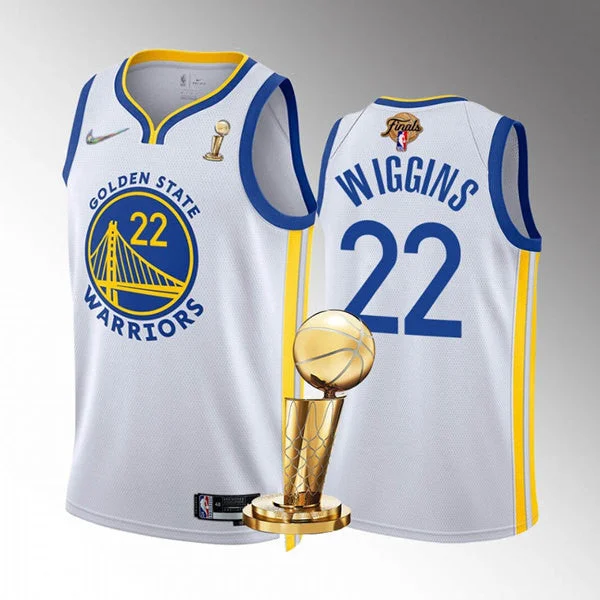 Basketball Jersey Set-Men's Golden State Warriors #22 Andrew Wiggins White 2022 Finals Champions Stitched Basketball Jersey